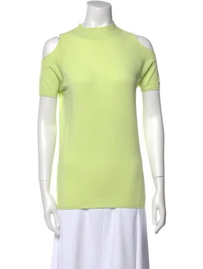 Pre-owned Escada Crew Neck Short Sleeve T-shirt In Green