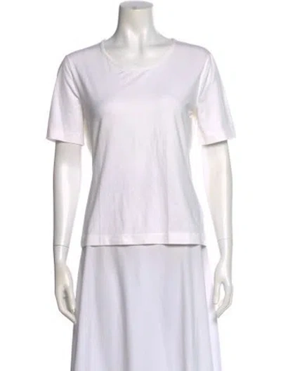 Pre-owned Escada Crew Neck Short Sleeve T-shirt In Neutral