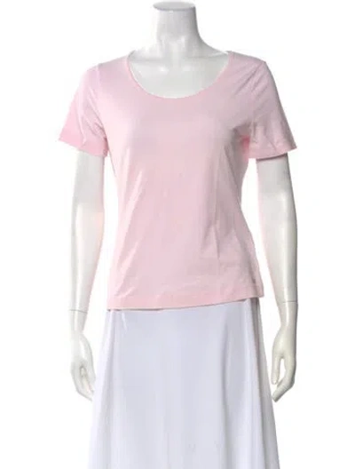 Pre-owned Escada Crew Neck Short Sleeve T-shirt In Pink