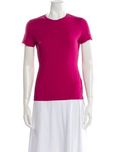 Pre-owned Escada Crew Neck Short Sleeve T-shirt In Pink
