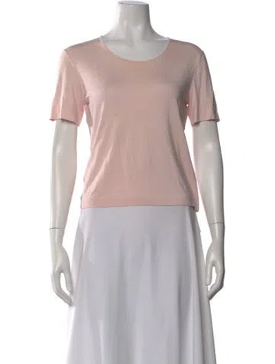 Pre-owned Escada Crew Neck Short Sleeve T-shirt In Pink