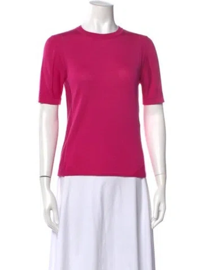 Pre-owned Escada Crew Neck Short Sleeve T-shirt In Pink