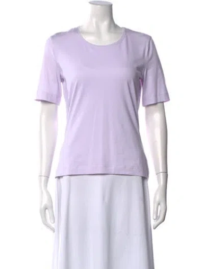 Pre-owned Escada Crew Neck Short Sleeve T-shirt In Purple