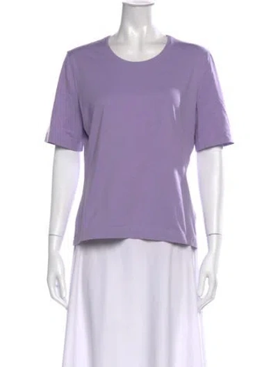 Pre-owned Escada Crew Neck Short Sleeve T-shirt In Purple