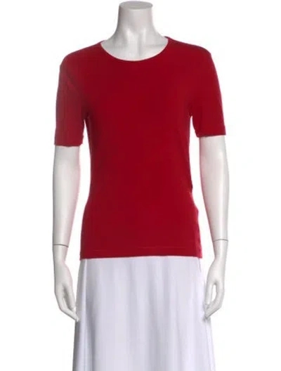 Pre-owned Escada Crew Neck Short Sleeve T-shirt In Red