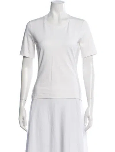 Pre-owned Escada Crew Neck Short Sleeve T-shirt W/ Tags In White