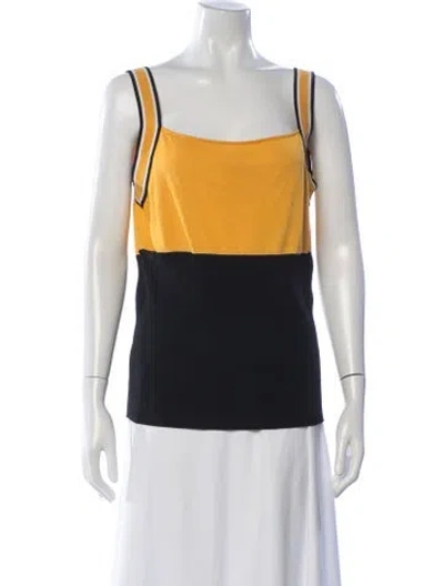 Pre-owned Escada Crew Neck Sleeveless Top In Neutral