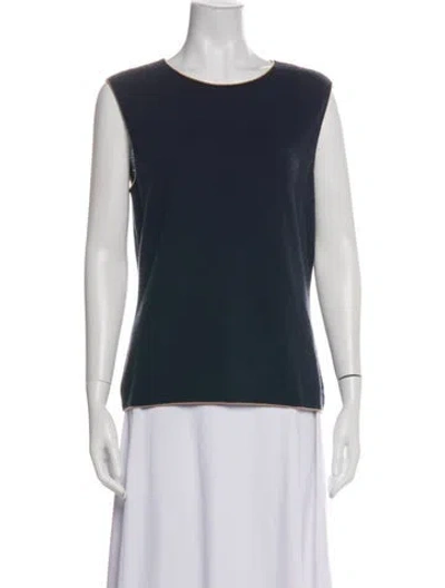 Pre-owned Escada Crew Neck Sweater In Blue
