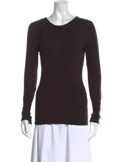 Pre-owned Escada Crew Neck Sweater In Brown