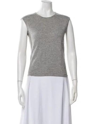 Pre-owned Escada Crew Neck Sweater In Grey