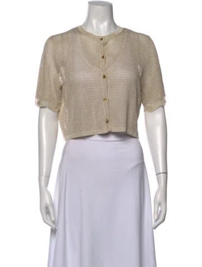 Pre-owned Escada Crew Neck Sweater In Neutrals