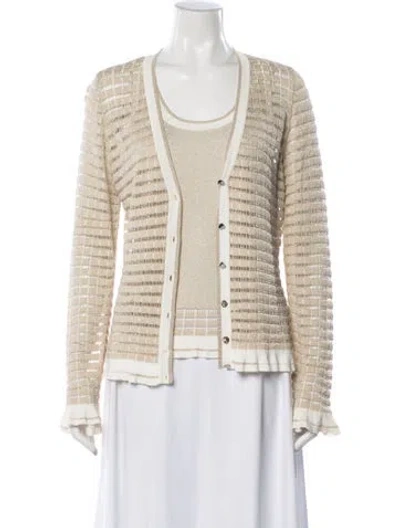 Pre-owned Escada Crew Neck Sweater In Neutrals