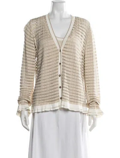 Pre-owned Escada Crew Neck Sweater In Neutrals