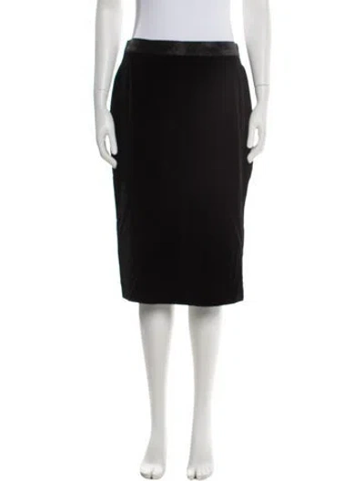 Pre-owned Escada Crystal Embellishments Knee-length Skirt In Black