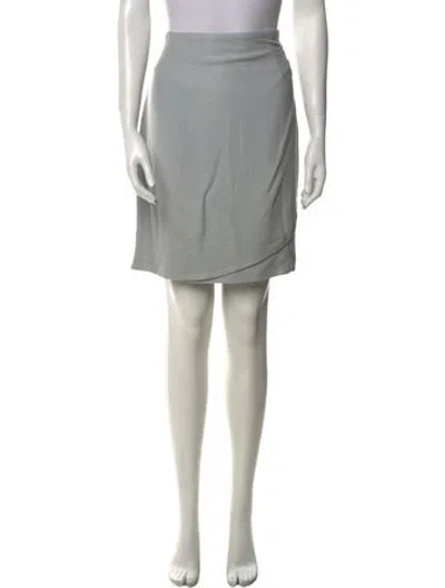 Pre-owned Escada Cutout Accent Knee-length Skirt In Gray