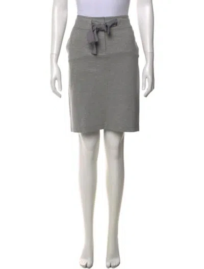 Pre-owned Escada Cutout Accent Knee-length Skirt In Gray