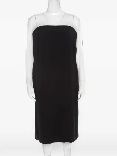 Pre-owned Escada Dary Silk Dress In Black