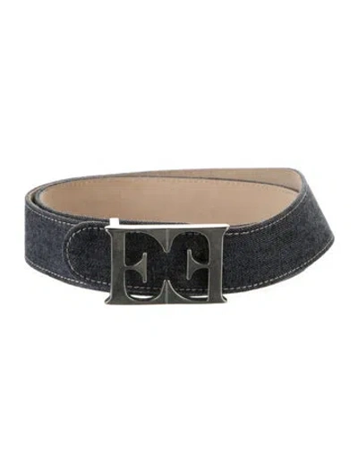 Pre-owned Escada Denim Belt In Blue