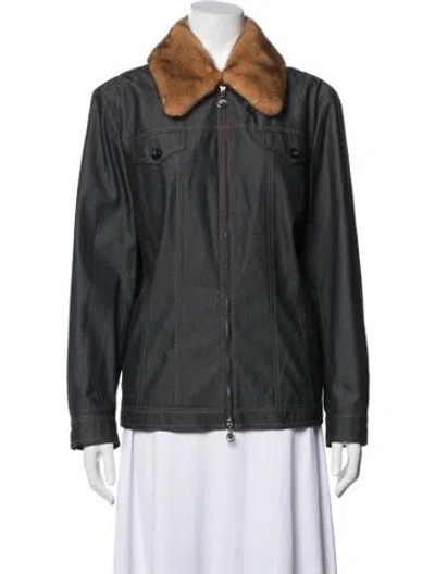 Pre-owned Escada Denim Jacket In Gray