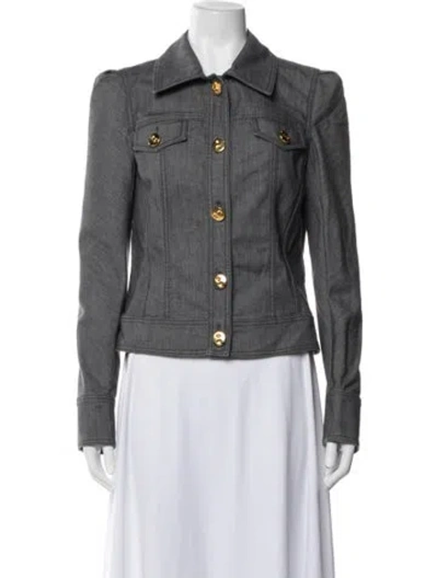 Pre-owned Escada Denim Jacket In Grey