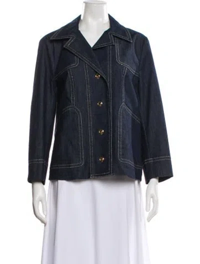 Pre-owned Escada Denim Jacket W/ Tags In Blue