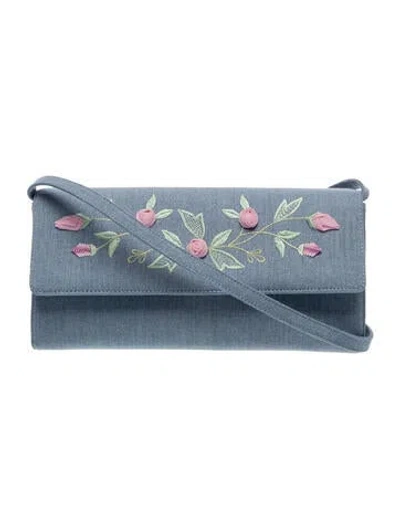 Pre-owned Escada Denim Shoulder Bag In Blue