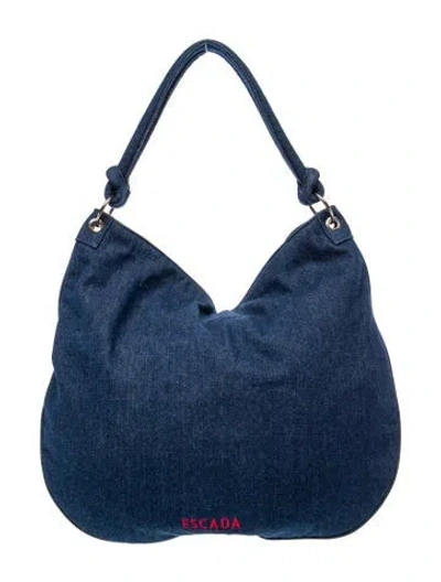 Pre-owned Escada Denim Shoulder Bag In Blue