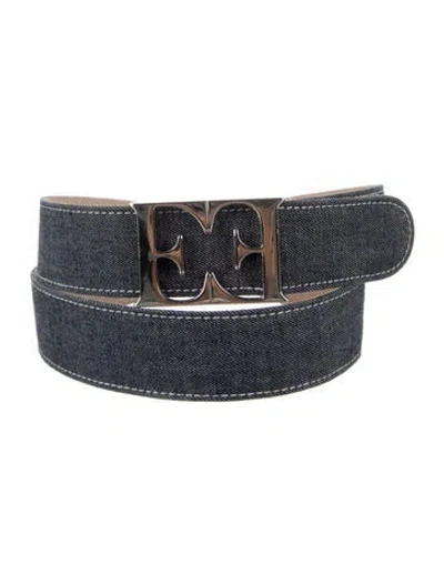 Pre-owned Escada Denim Waist Belt In Blue
