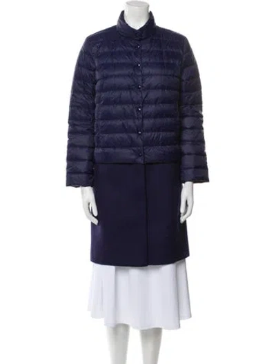 Pre-owned Escada Down Coat In Blue