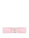 Escada Embroidered Bow Headband In Pink