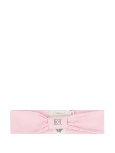 Escada Babies' Embroidered Bow Headband In Pink