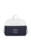 Escada Embroidered Two-tone Changing Bag In White