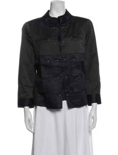 Pre-owned Escada Evening Jacket In Black/blue