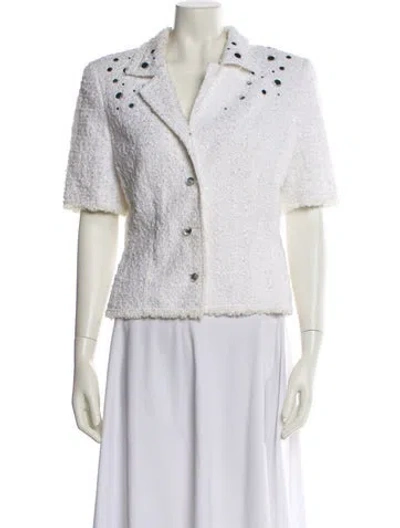 Pre-owned Escada Evening Jacket In White
