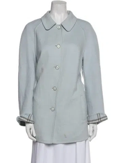 Pre-owned Escada Faux Fur Jacket In Blue