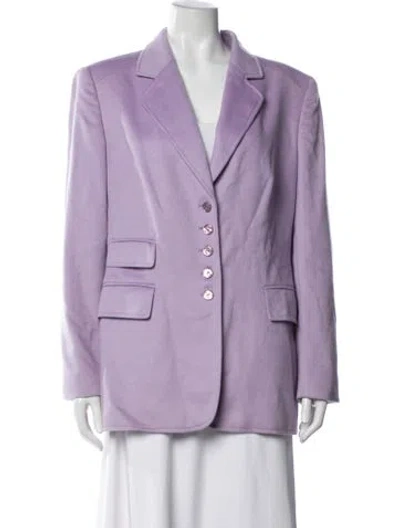 Pre-owned Escada Faux Fur Vest In Purple
