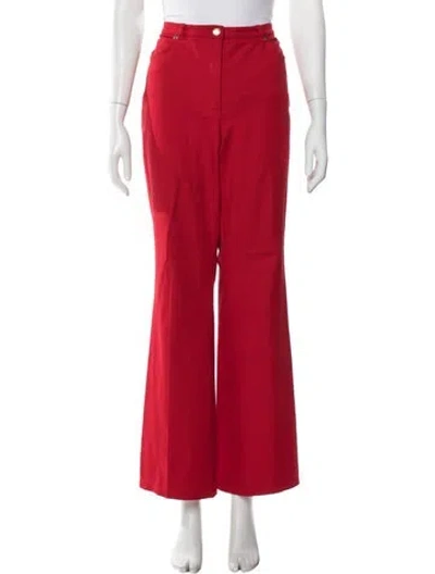 Pre-owned Escada Flared Pants In Red