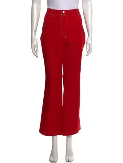 Pre-owned Escada Flared Pants In Red