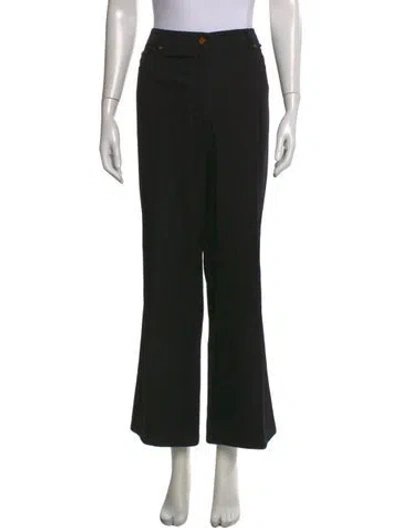 Pre-owned Escada Flared Pants In Black