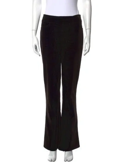 Pre-owned Escada Flared Pants In Black