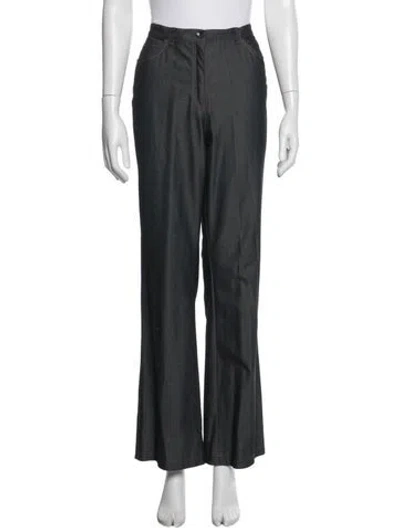 Pre-owned Escada Flared Pants In Blue