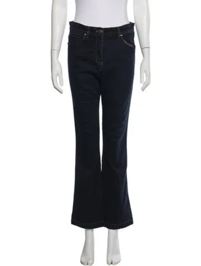 Pre-owned Escada Flared Pants In Blue