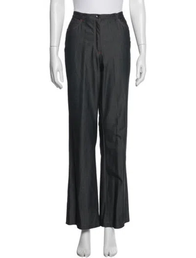 Pre-owned Escada Flared Pants In Blue