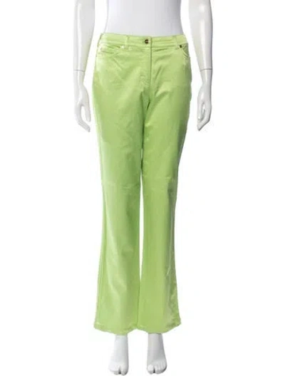 Pre-owned Escada Flared Pants In Green