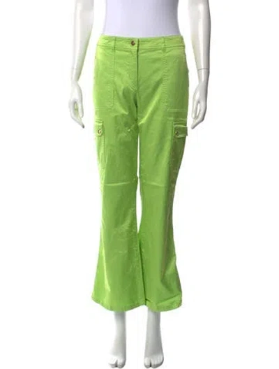 Pre-owned Escada Flared Pants In Green