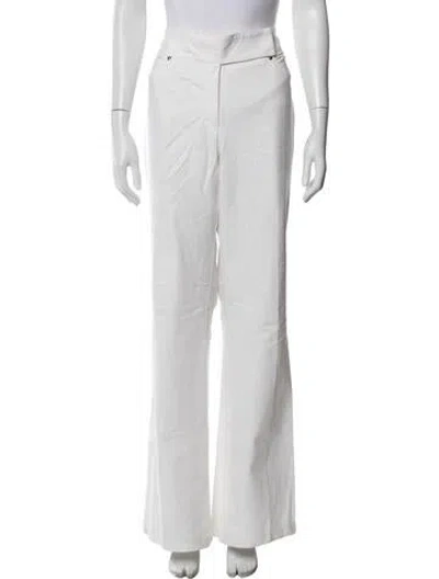 Pre-owned Escada Flared Pants In White
