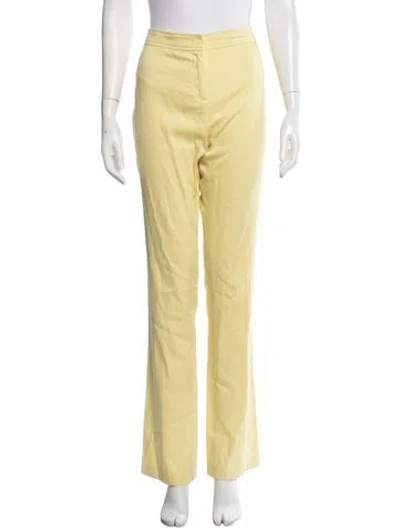 Pre-owned Escada Flared Pants In Yellow