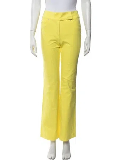 Pre-owned Escada Flared Pants In Yellow