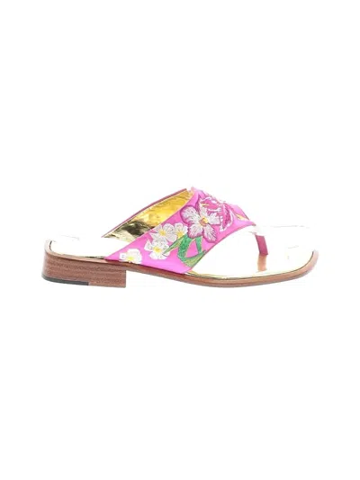 Pre-owned Escada Flip Flops In Pink