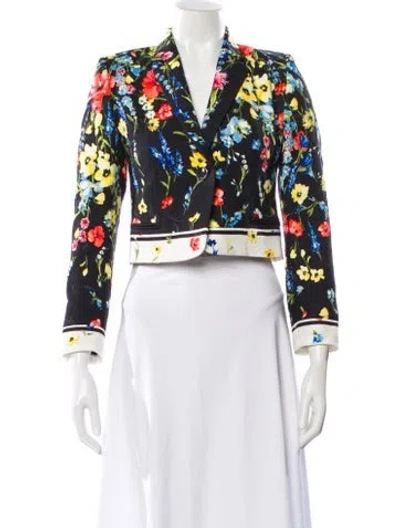 Pre-owned Escada Floral Print Blazer In Multi